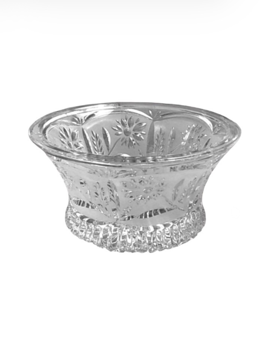 Vintage Cut Glass Frosted Candy Dish